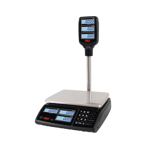 Price Computing Scale Cely SPC With Pole - 6/15/30 kg - without Connexion - Power Supply
