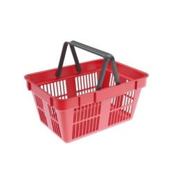 Shopping cart plastic 22 liters red/green/blue
