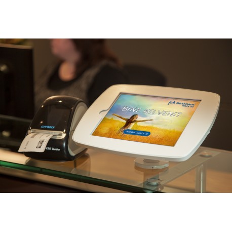 Sistem SIGN IN pentru vizitatori, cu tableta si stand