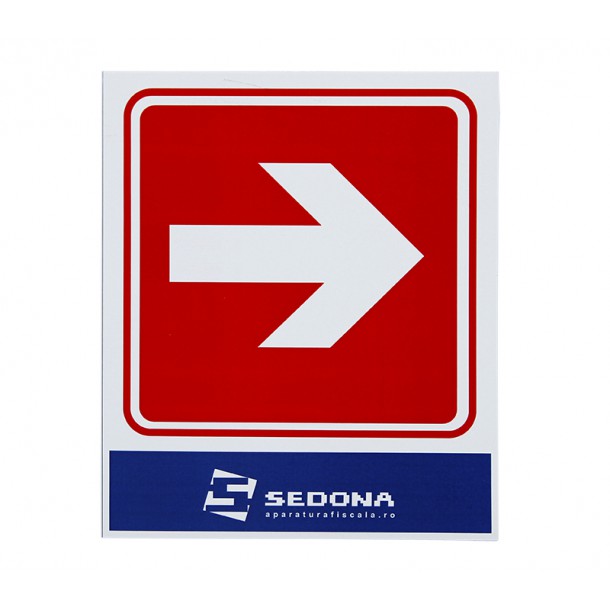 Placuta Semn PSI - Directie dreapta - 16 x 20 cm