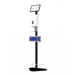 Automatic Floor Stand with Sanitizer Dispenser & Gloves Holder SN