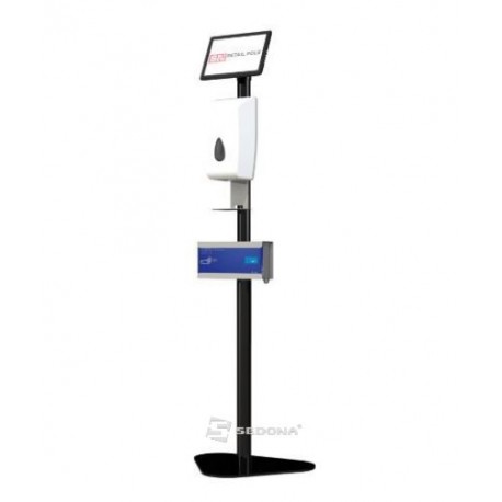 Floor Stand with Sanitizer Dispenser & Gloves Holder SN