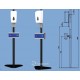 Floor Stand with Sanitizer Dispenser & Gloves Holder SN