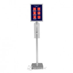 Floor stand with automatic dispenser and A3 click frame – IB290