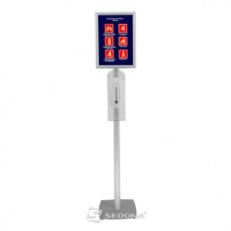 Floor stand with automatic dispenser and A3 click frame