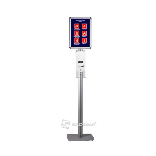 Floor stand with automatic dispenser and A3 click frame – Superior - IB390P