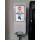 Infokiosk DSD2150A with automatic disinfectant dispenser