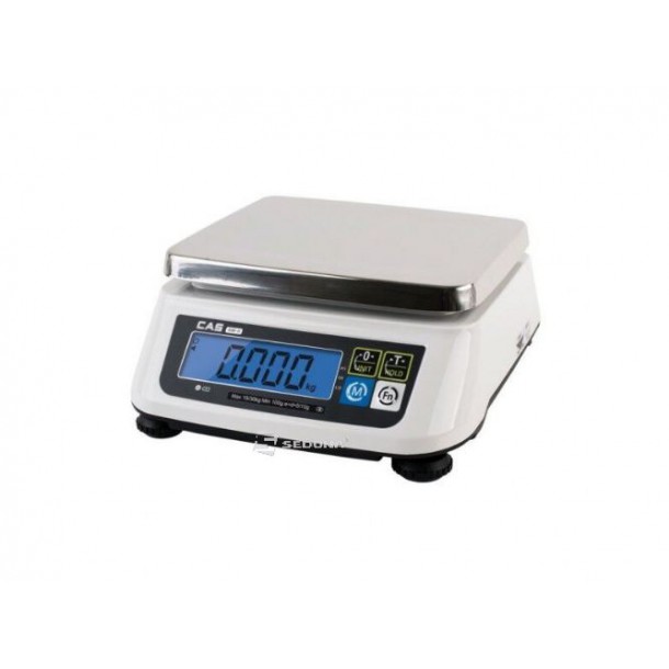 Check Weighing Scale Cas SW-II USB 15 kg, customer display, with Metrological approval