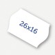 Etichete pret 26x16 mm albe
