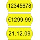 Etichete pret 26 x 12 mm (Galben fluorescent)