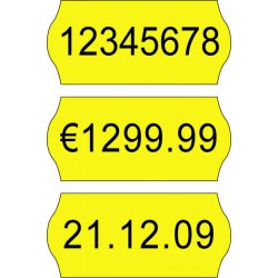 Etichete pret 26 x 12 mm (Galben fluorescent)