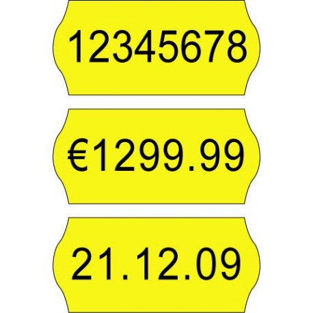 Etichete pret 26 x 12 mm (Galben fluorescent)