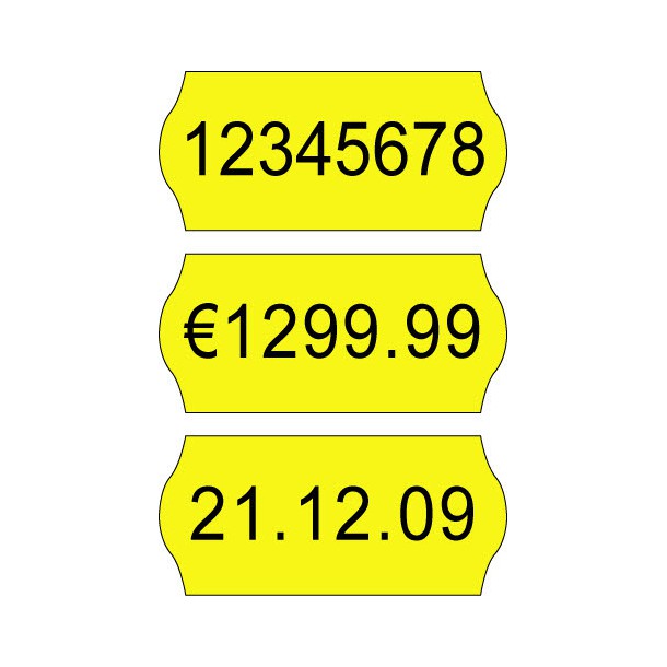 Etichete pret 26 x 12 mm (Galben fluorescent)