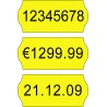 Etichete pret 26 x 12 mm (Galben fluorescent)