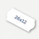 Etichete pret 26x12 mm albe