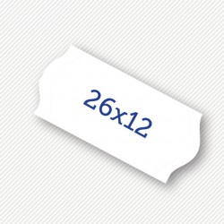 Price label gun 26 x 12 mm white labels