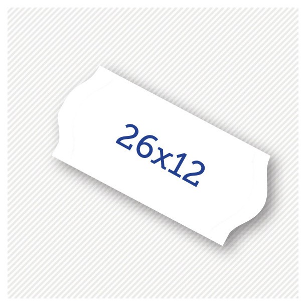 Etichete pret 26x12 mm albe