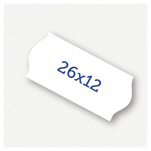 Price label gun 26 x 12 mm white labels