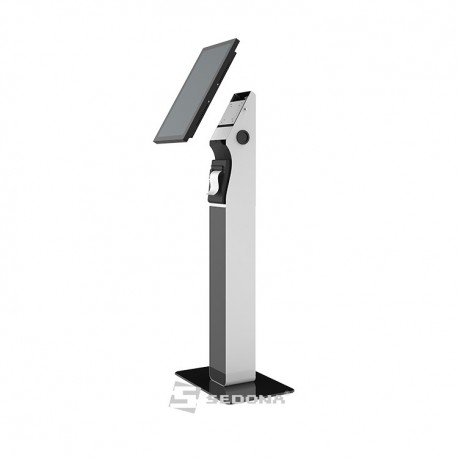 Floor stand Maken for tablet, with printer support, black