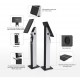 Floor stand Maken for tablet, with printer support, black