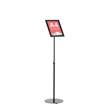 Menu Board Negru cu picior telescopic si rama click A4