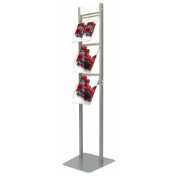 Stand cu rafturi pentru brosuri, pliante sau reviste A4, JJ DISPLAYS