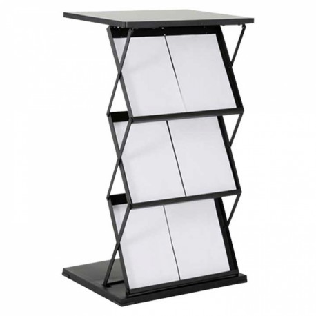 Stand pliabil Info Desk, pentru expunere brosuri, pliante, reviste, format 2xA4, JJ DISPLAYS