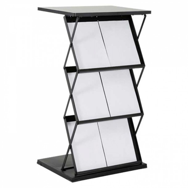 Info Desk folding stand, for displaying brochures, leaflets, magazines, 2xA4 format, JJ DISPLAYS