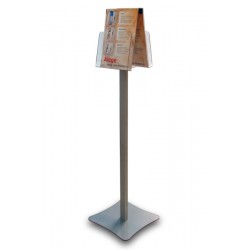 Brochure holder, leaflets, 2xA4 flyer with foot, JJ DISPLAYS