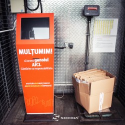 Sistem de cantarire deseuri Sedona Waste Management - cu kiosk de interior