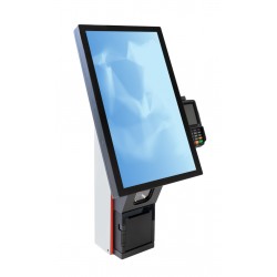 Terminal self-service Aures Krystal Counter Top cu imprimanta, scanner 2D si Windows