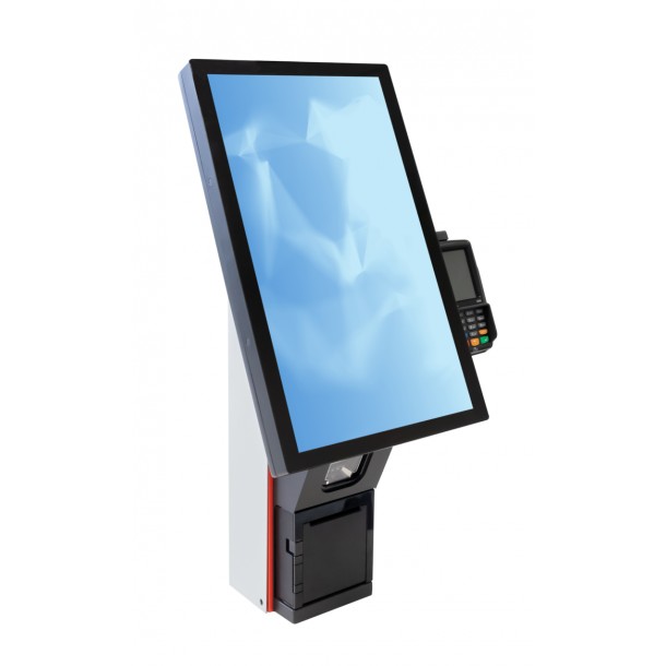 Terminal self-service Aures Krystal Counter Top cu imprimanta nefiscala, scanner 2D si Windows