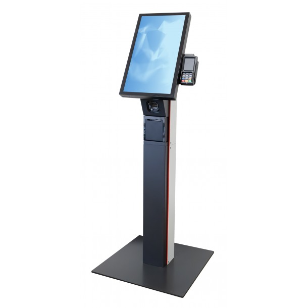 Terminal self-service Aures Krystal Standalone cu imprimanta nefiscala, scanner 2D si Windows