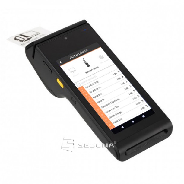 Cash Register with payment terminal, Built-in Scanner, Datecs BC-50, and Sedona POS App