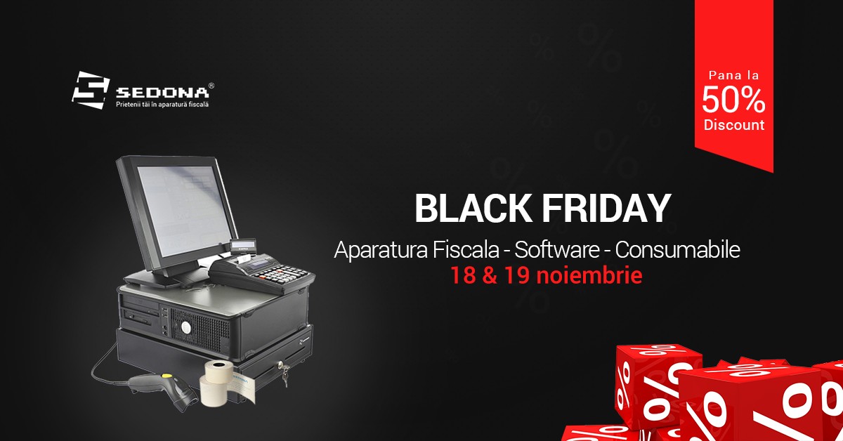 18-19 noiembrie: Black Friday la Aparatura fiscala – Software – Consumabile