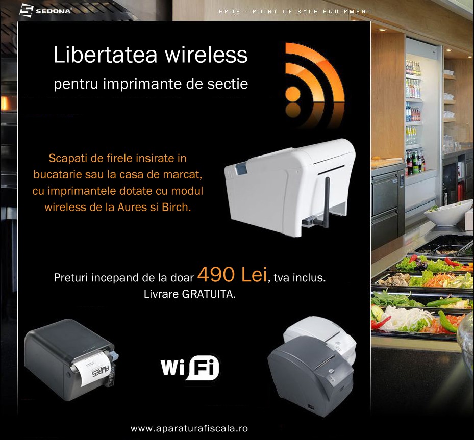 Imprimante de sectie wireless de la doar 490 Lei, tva inclus