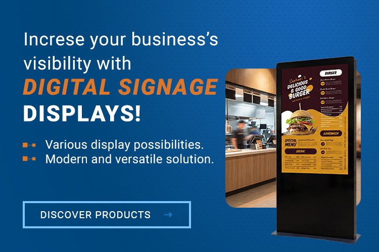 Maximize your business visibility with Digital Signage screens! Attractive design.