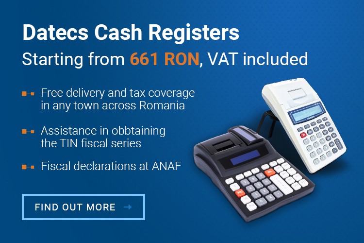 Datecs cash registers from 661Lei, VAT included