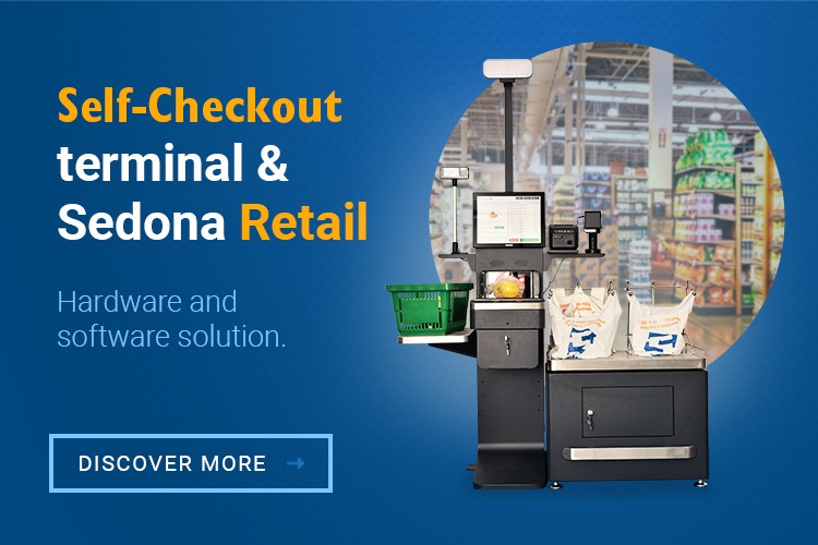 Sedona Self-Checkout with Fiscal Printer, Datalogic Scanner, POS Software, Dibal 15 kg Scale