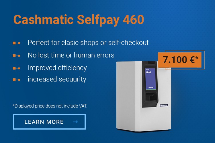 Acceptator de numerar Cashmatic Selfpay 460 - Mobile