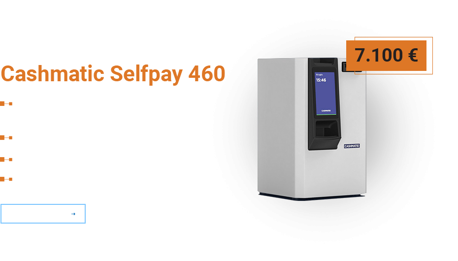 Acceptator de numerar Cashmatic Selfpay 460