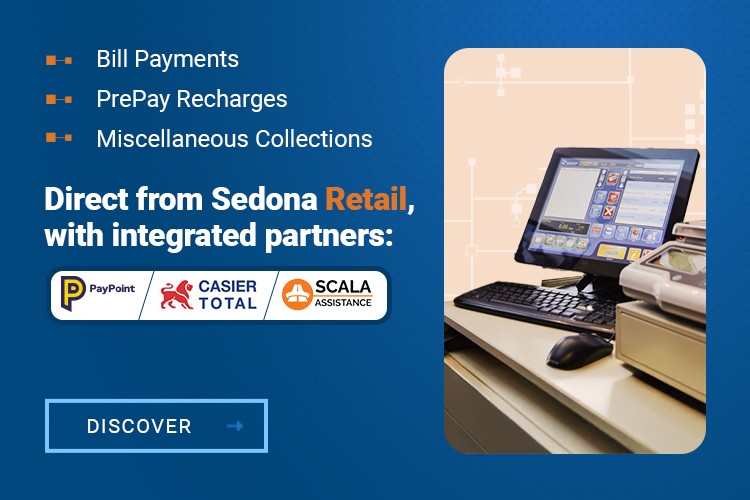Additional services for your clients integrated in Sedona Retail